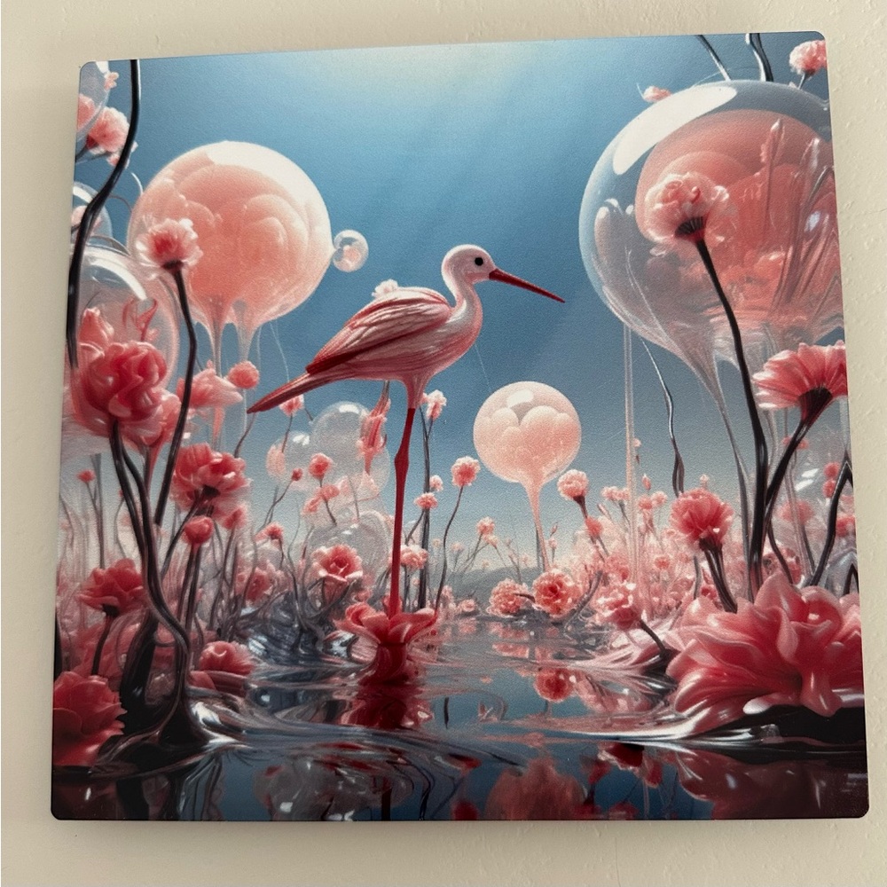 Pink and Blue Art Print